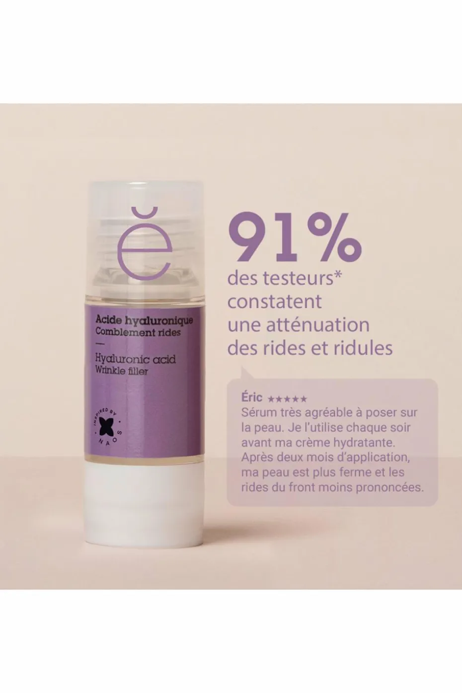 Actif pur Acide Hyaluronique anti-âge