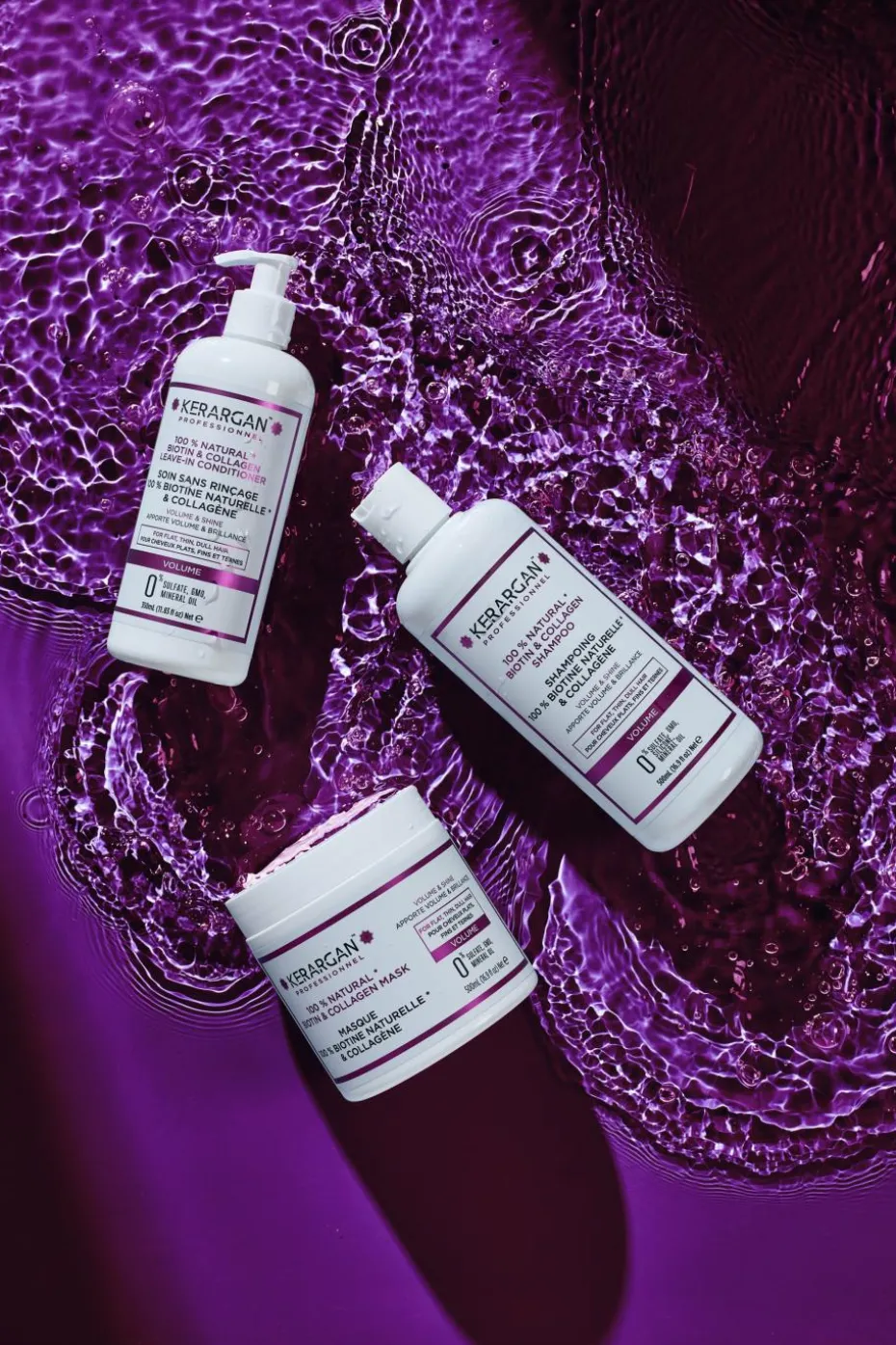 Après-shampoing volumisant à la biotine & collagène