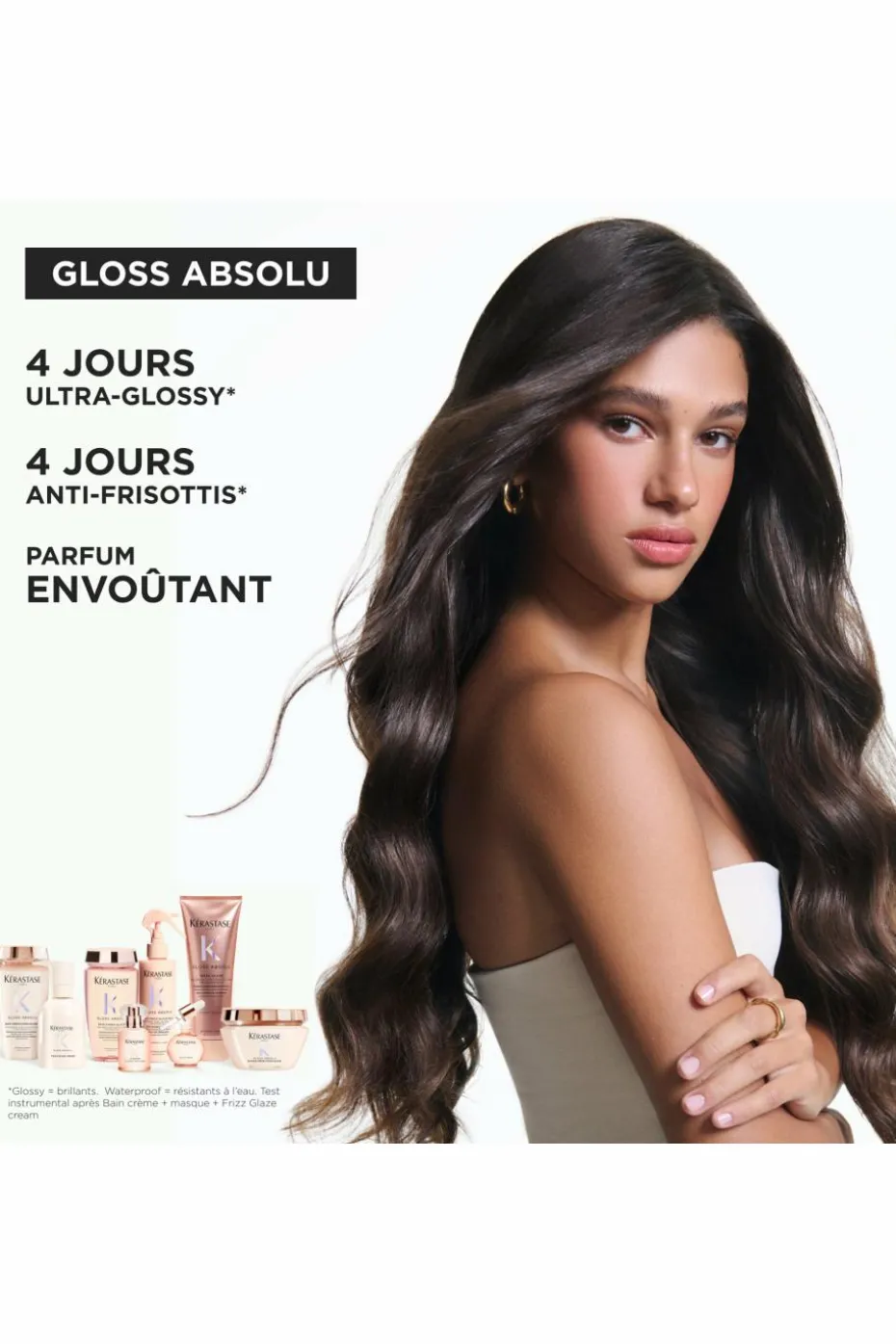 Bain crème hydra-illuminant pour cheveux épais sujets aux frisottis Gloss Absolu