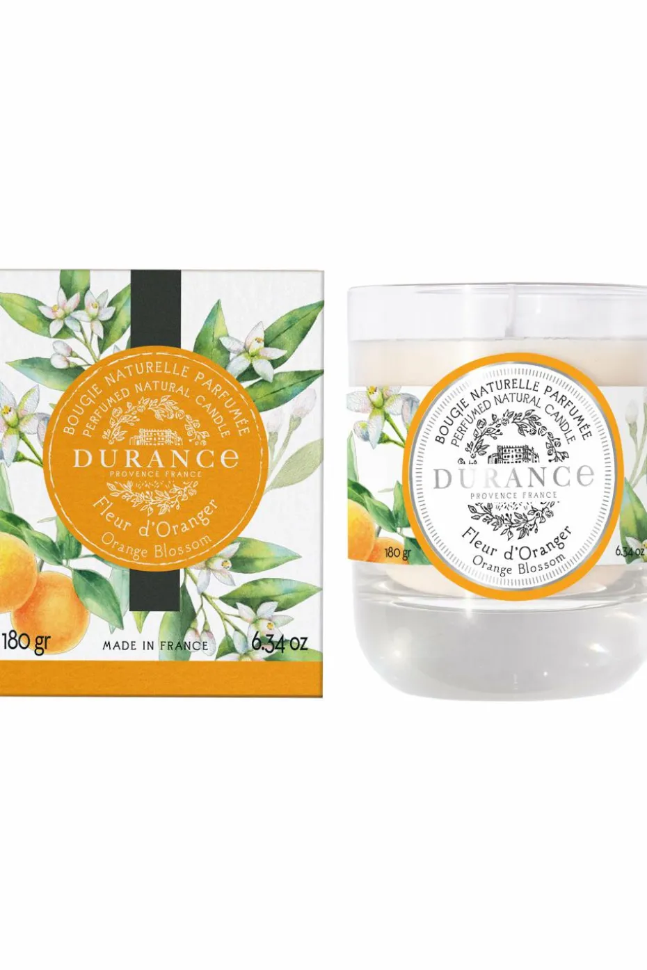 Bougie naturelle parfumée Fleur d’Oranger