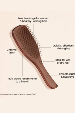 Brosse à cheveux chrome chocolate bronze