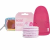 Coffret disques démaquillant et gant exfoliant
