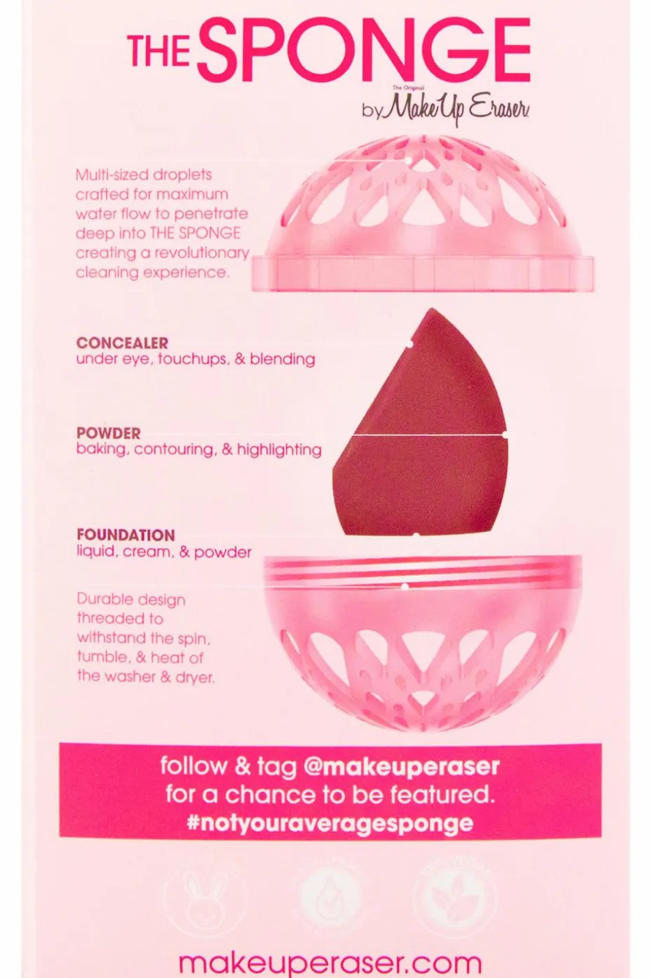 Coffret éponge à maquillage lavable The Sponge