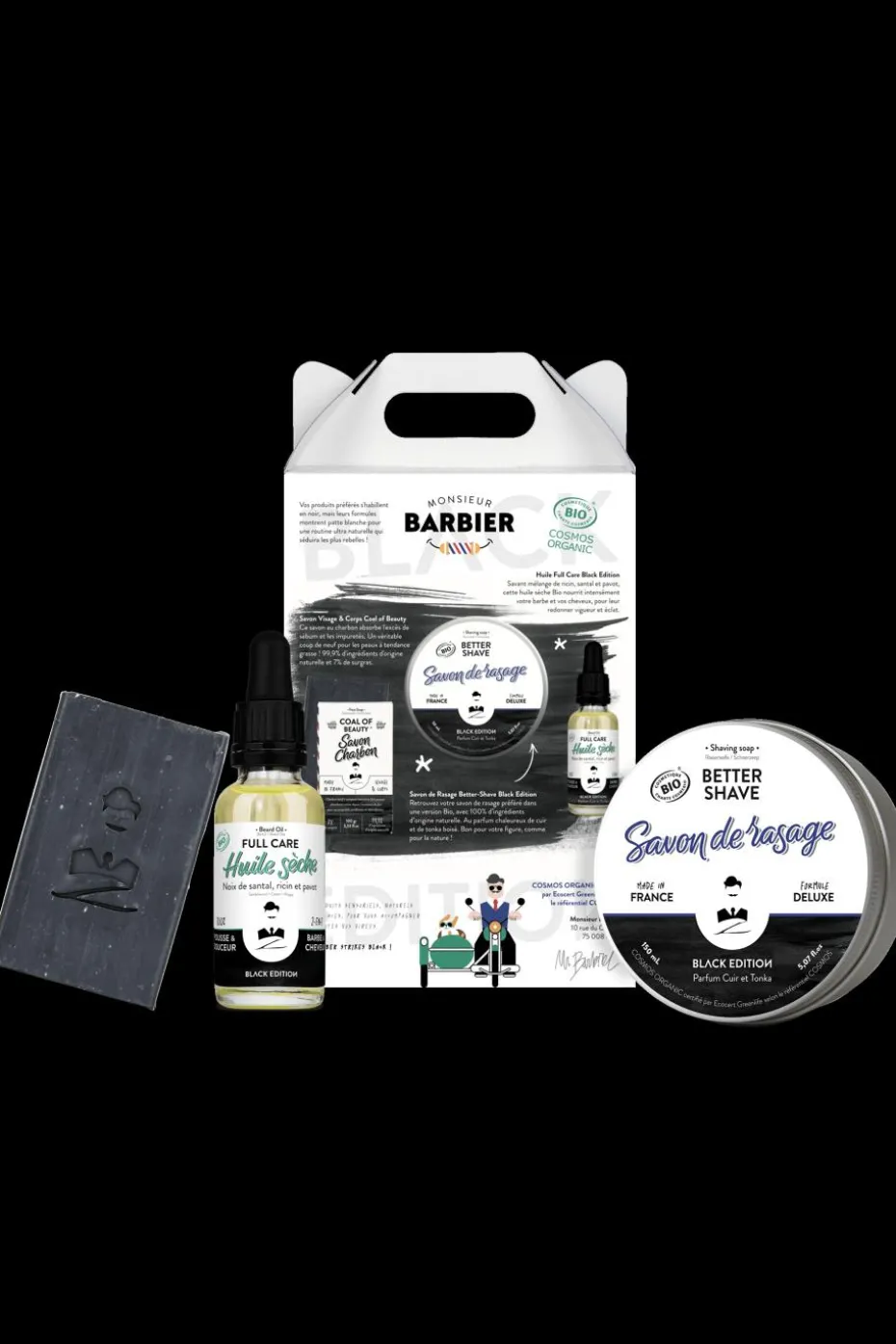 Coffret soin visage pour homme Black Edition