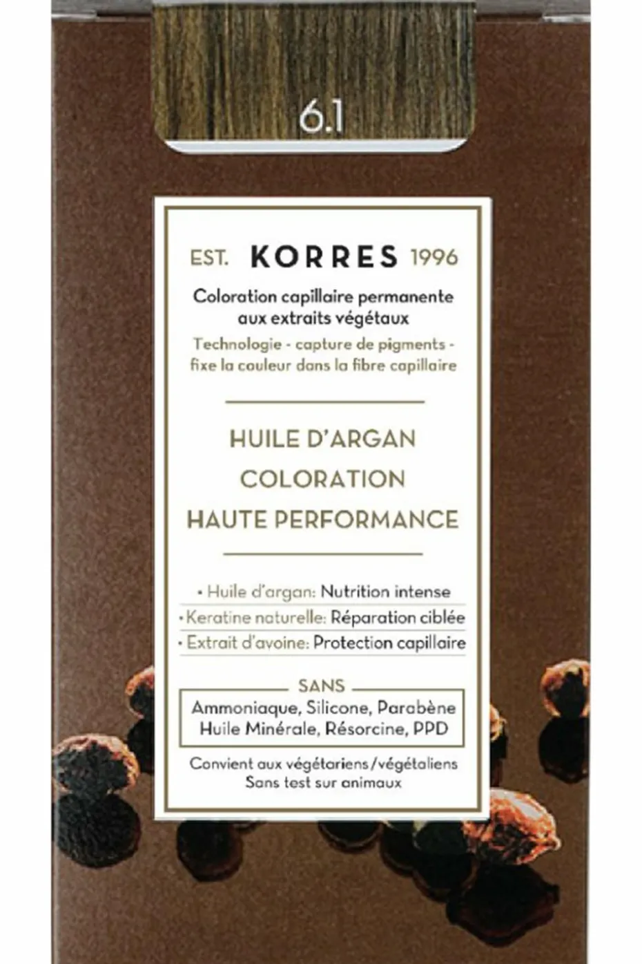 Coloration permanente huile d’argan