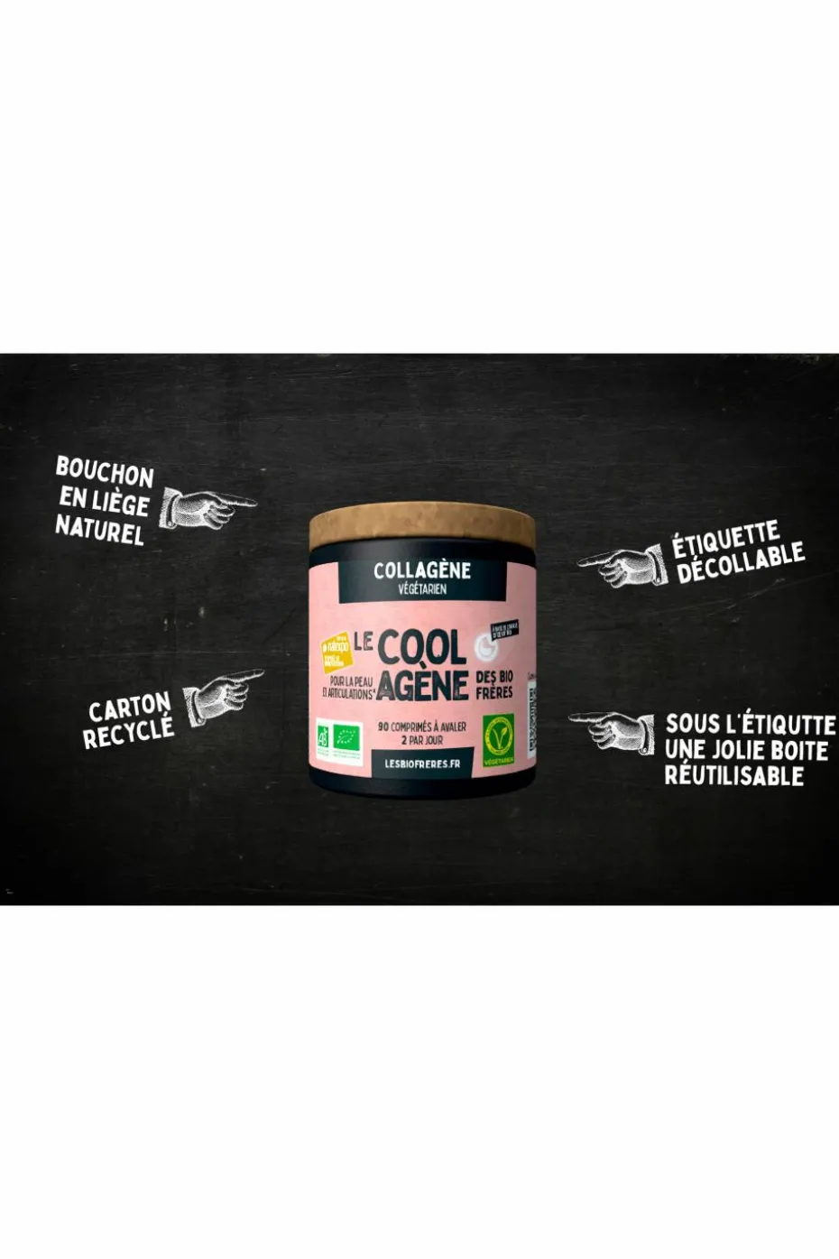 Complément alimentaire collagène végétarien