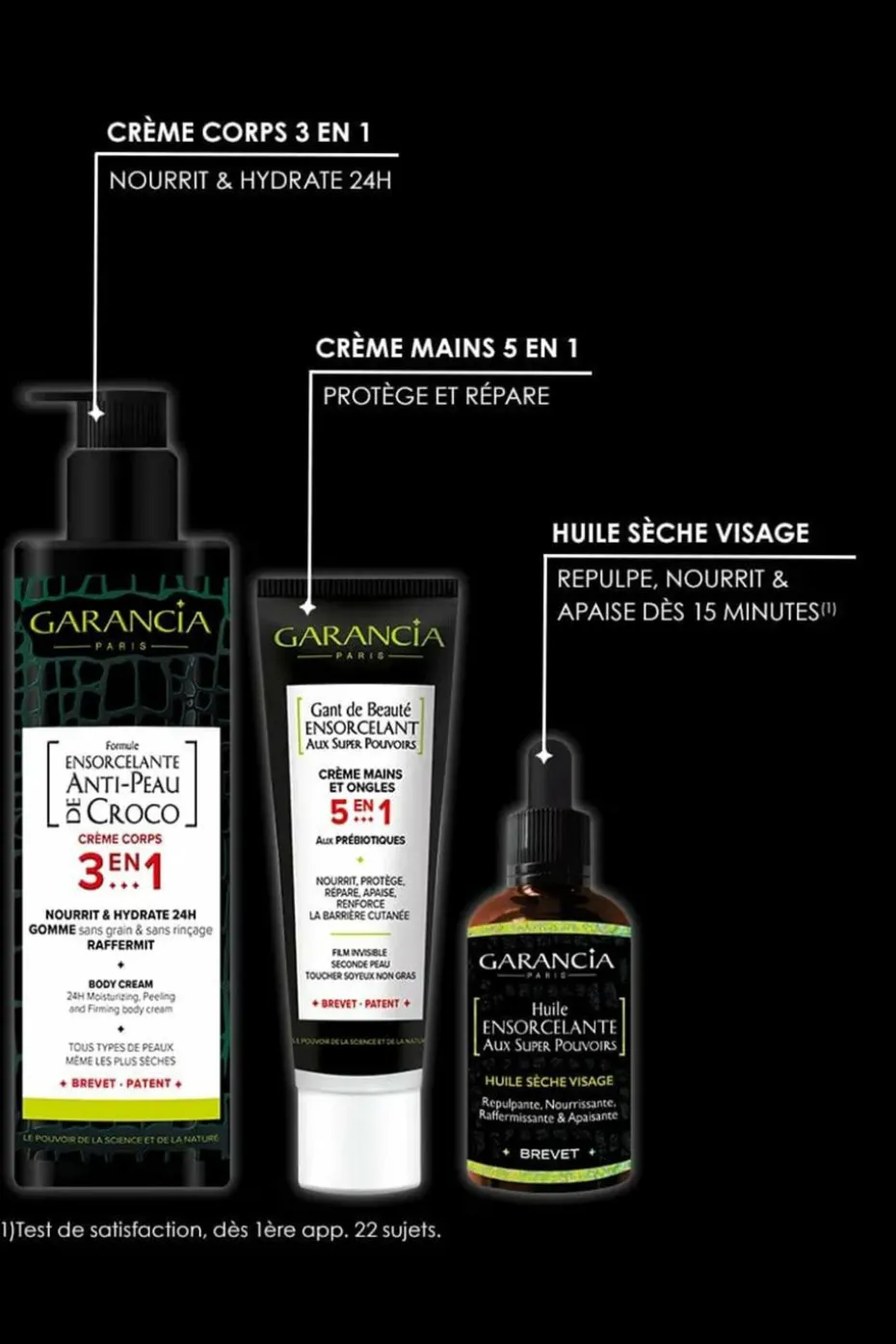 Crème corps 3-en-1 Formule Ensorcelante Anti-Peau de Croco®