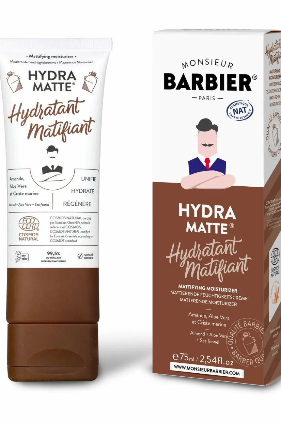 Crème hydratante et matifiante visage homme Hydra Matte