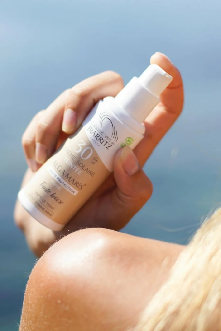 Crème solaire visage teintée SPF30