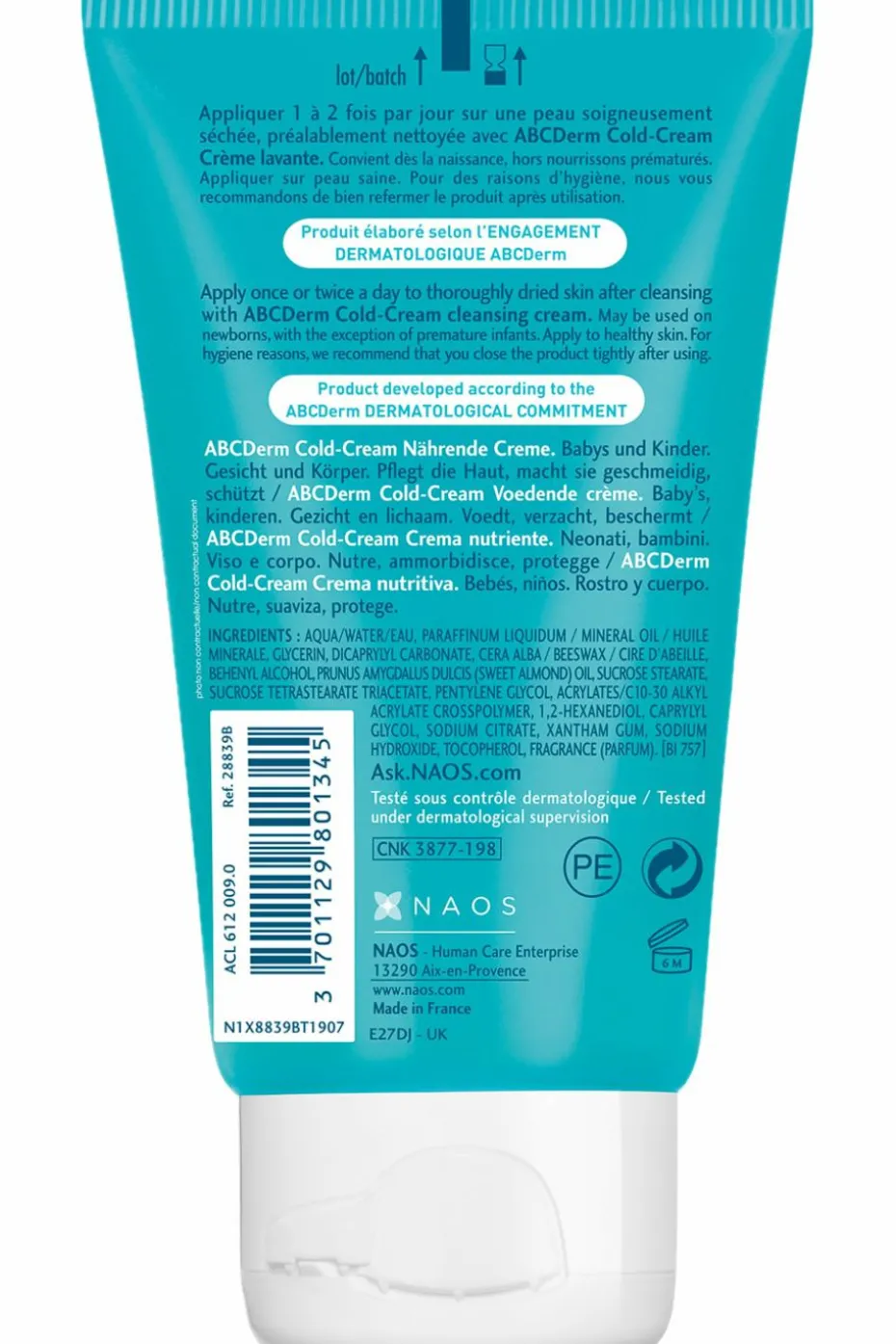 Crème visage et corps Cold-cream Abcderm