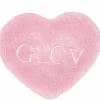 Disques cosmétique réutilisable en forme de coeur rose