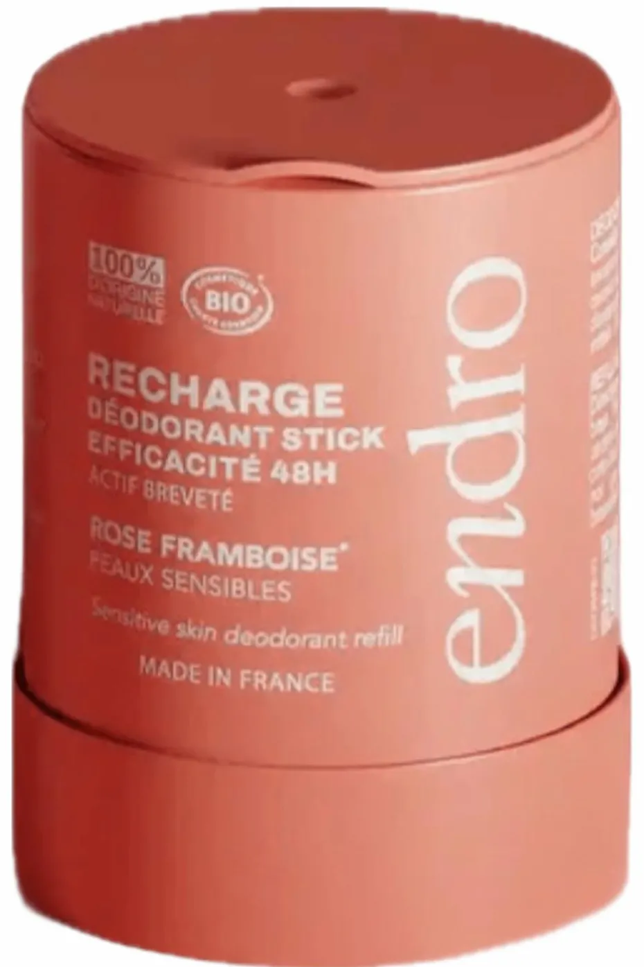 Déodorant stick rose framboise rechargeable