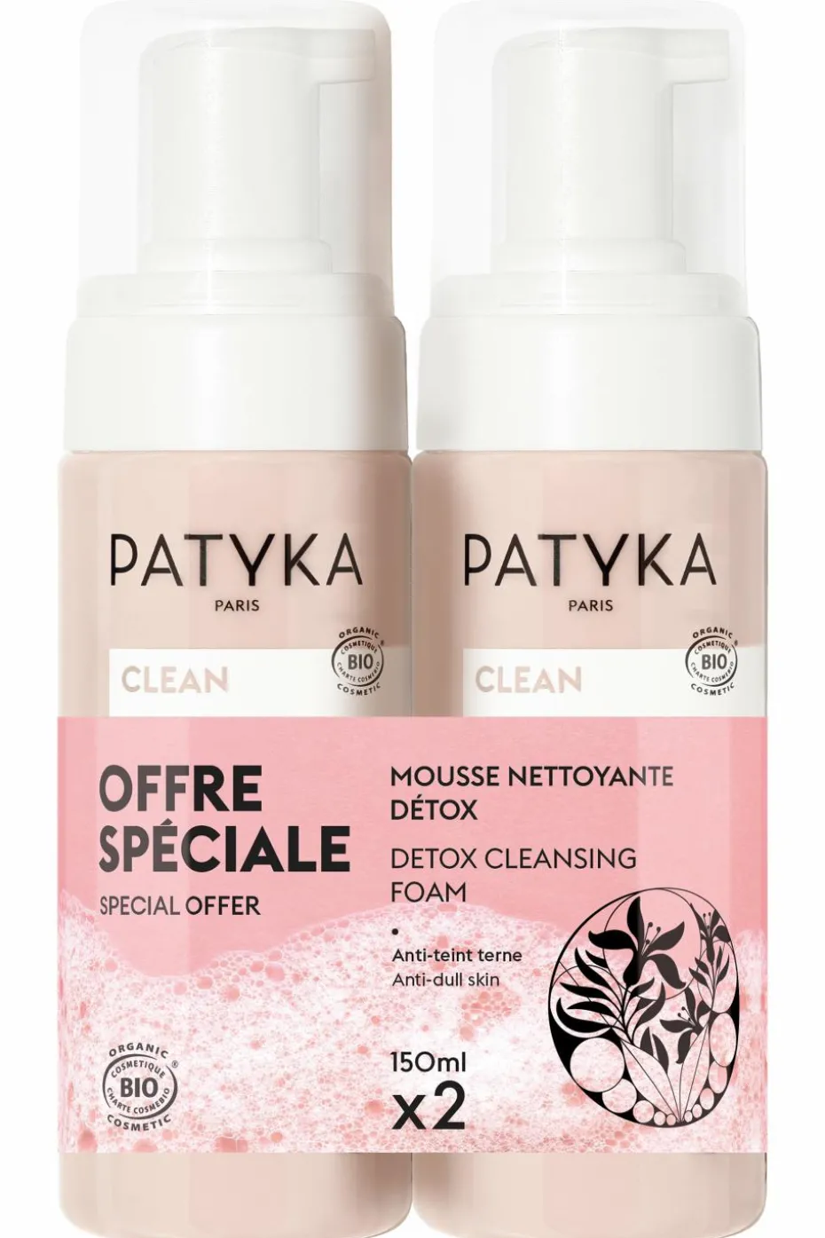 Duo de mousses nettoyantes détox