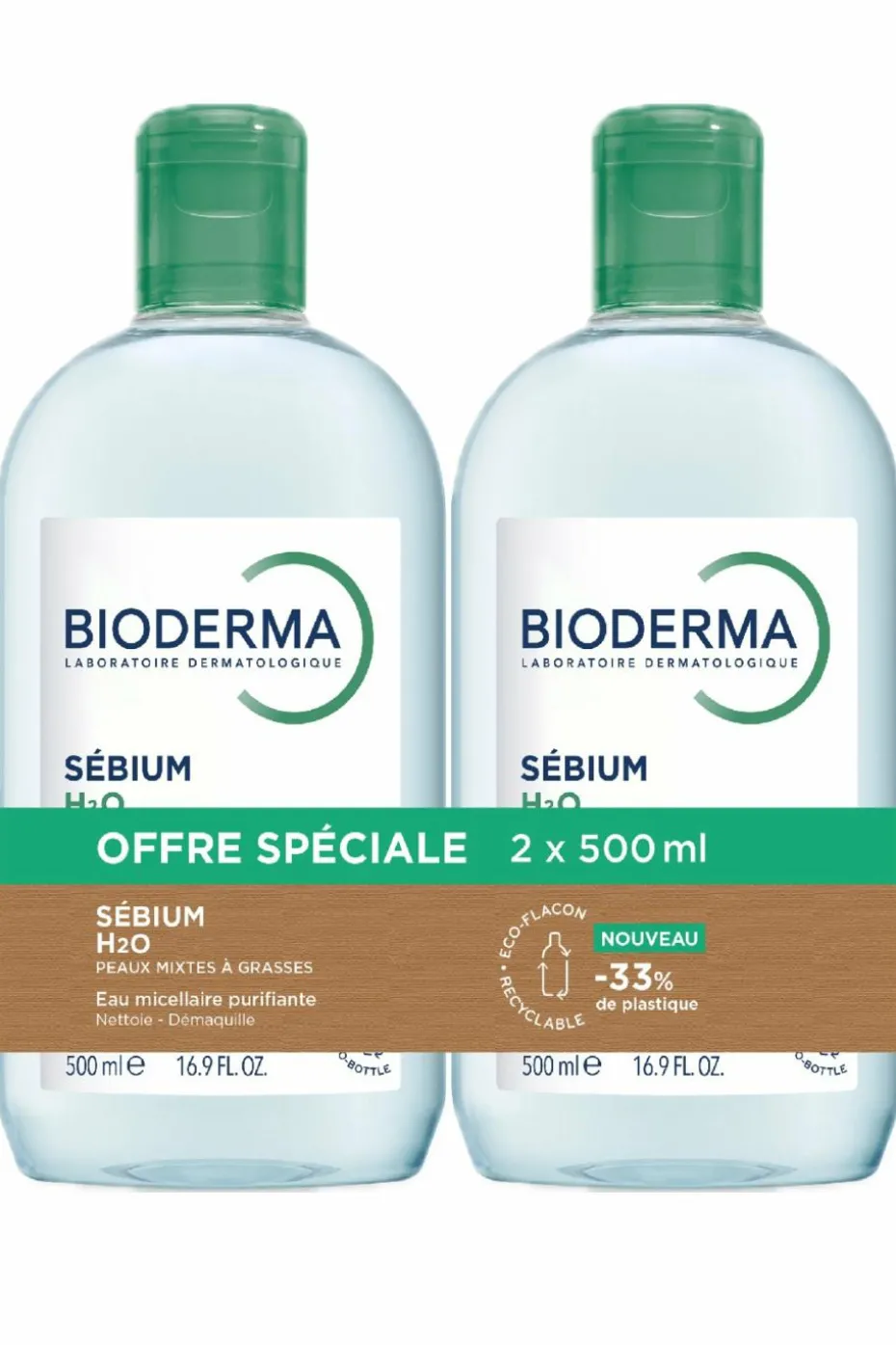 Eau Micellaire nettoyante purifiante Sébium H20