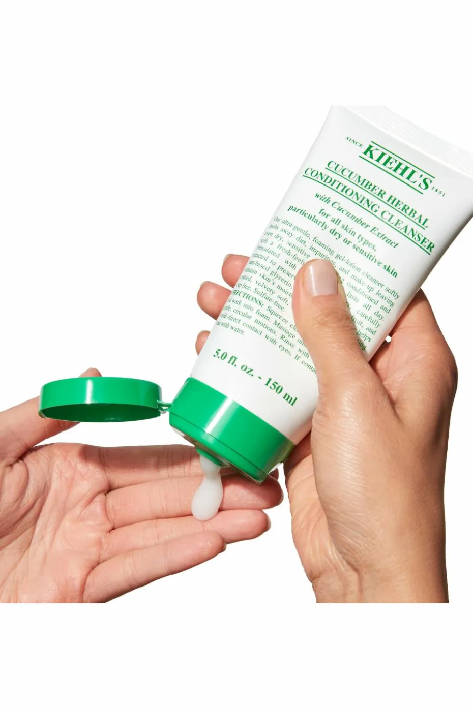 Gel moussant nettoyant visage sans savon aux extraits de concombre