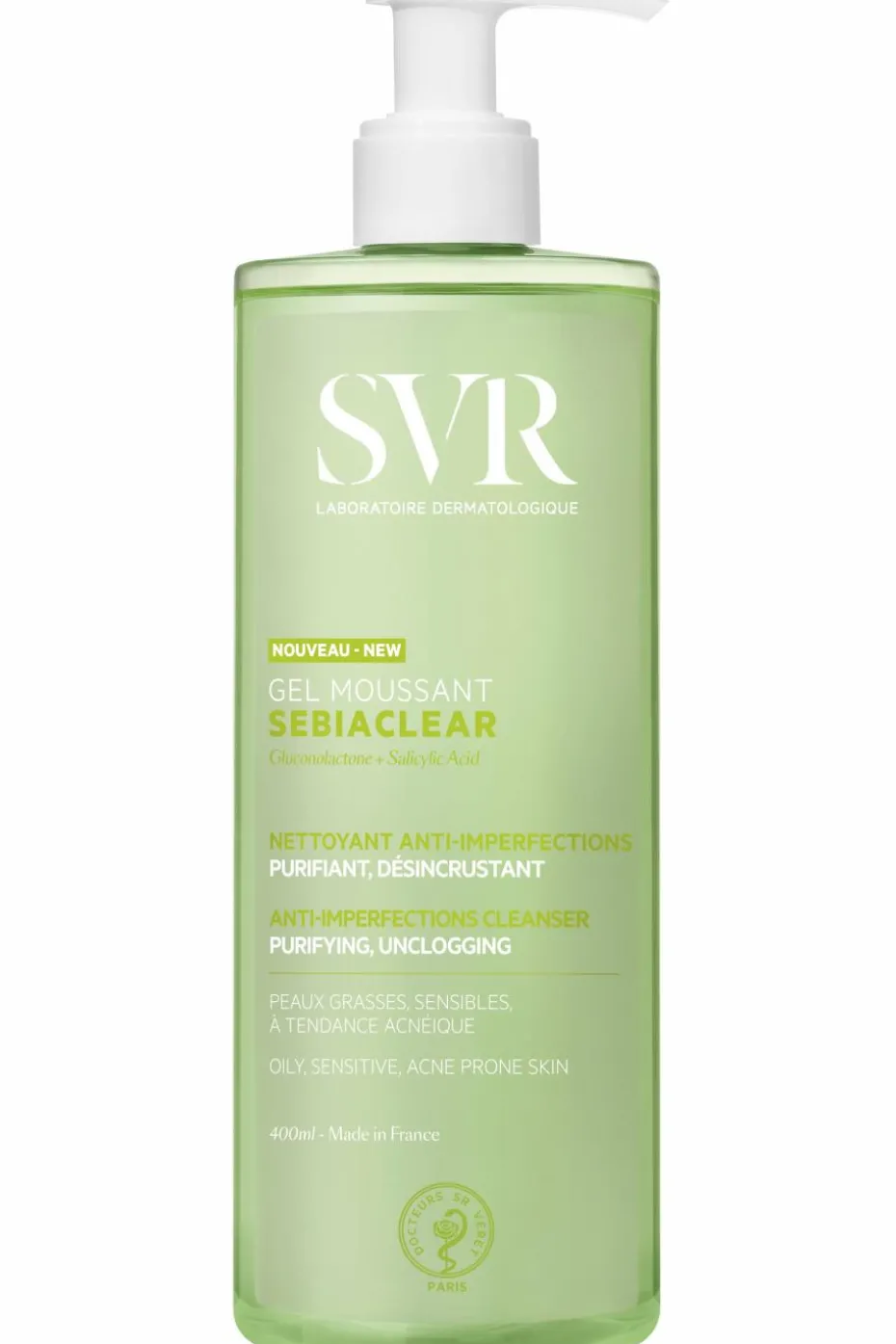 Gel moussant visage Sebiaclear