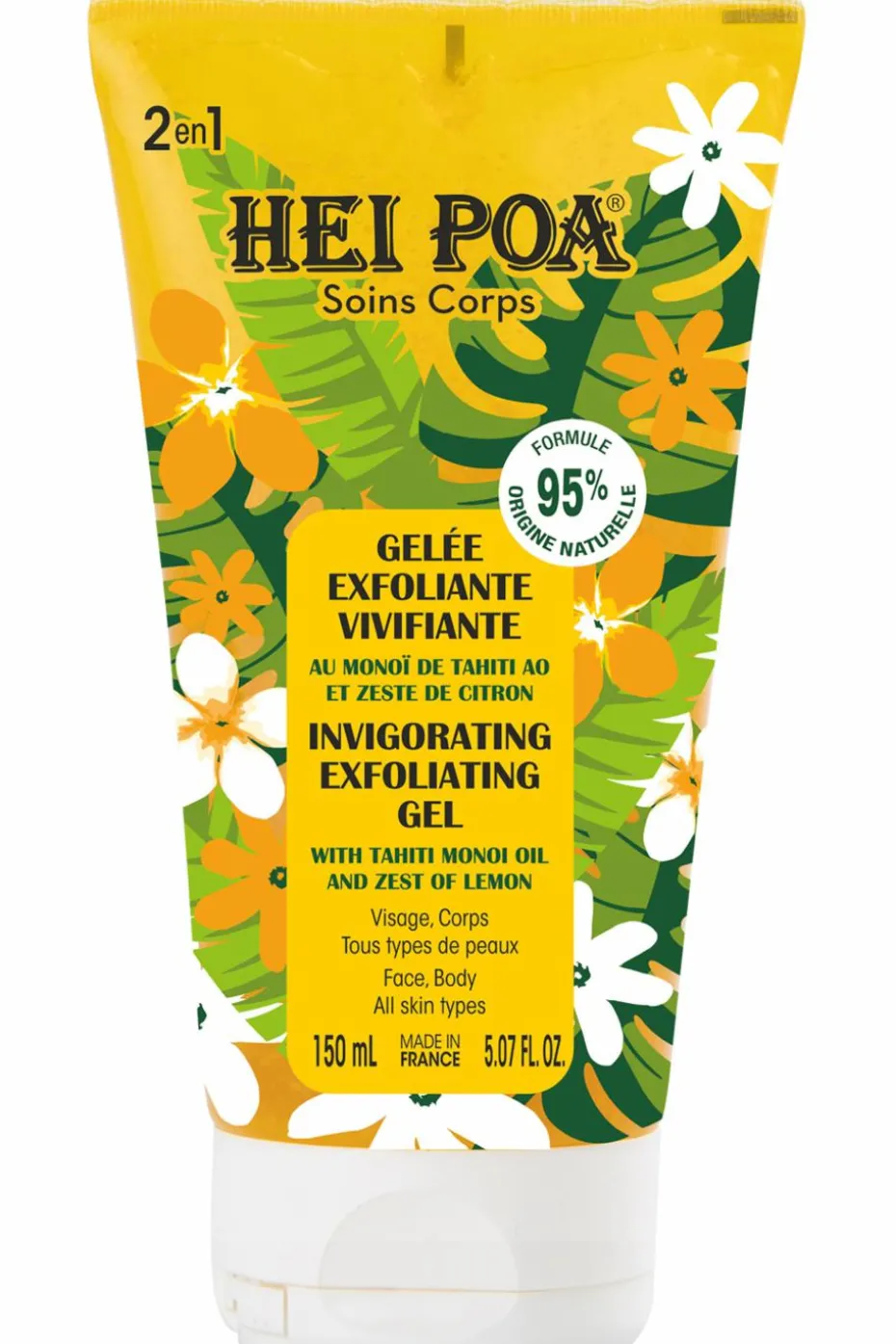 Gelée de douche exfoliante & vivifiante au Monoï