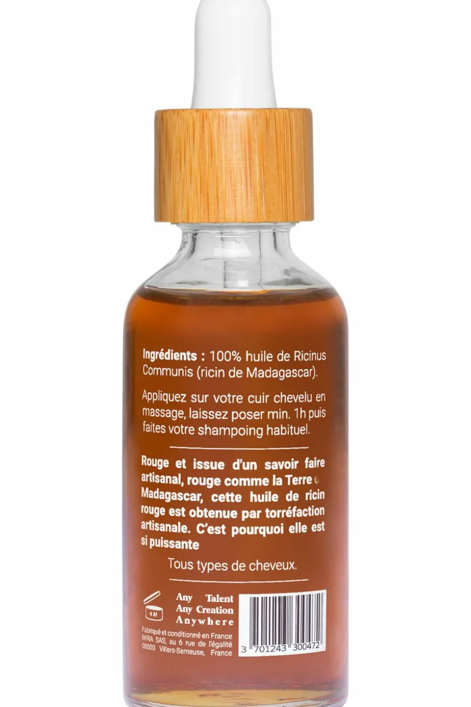 Huile de Ricin rouge artisanale
