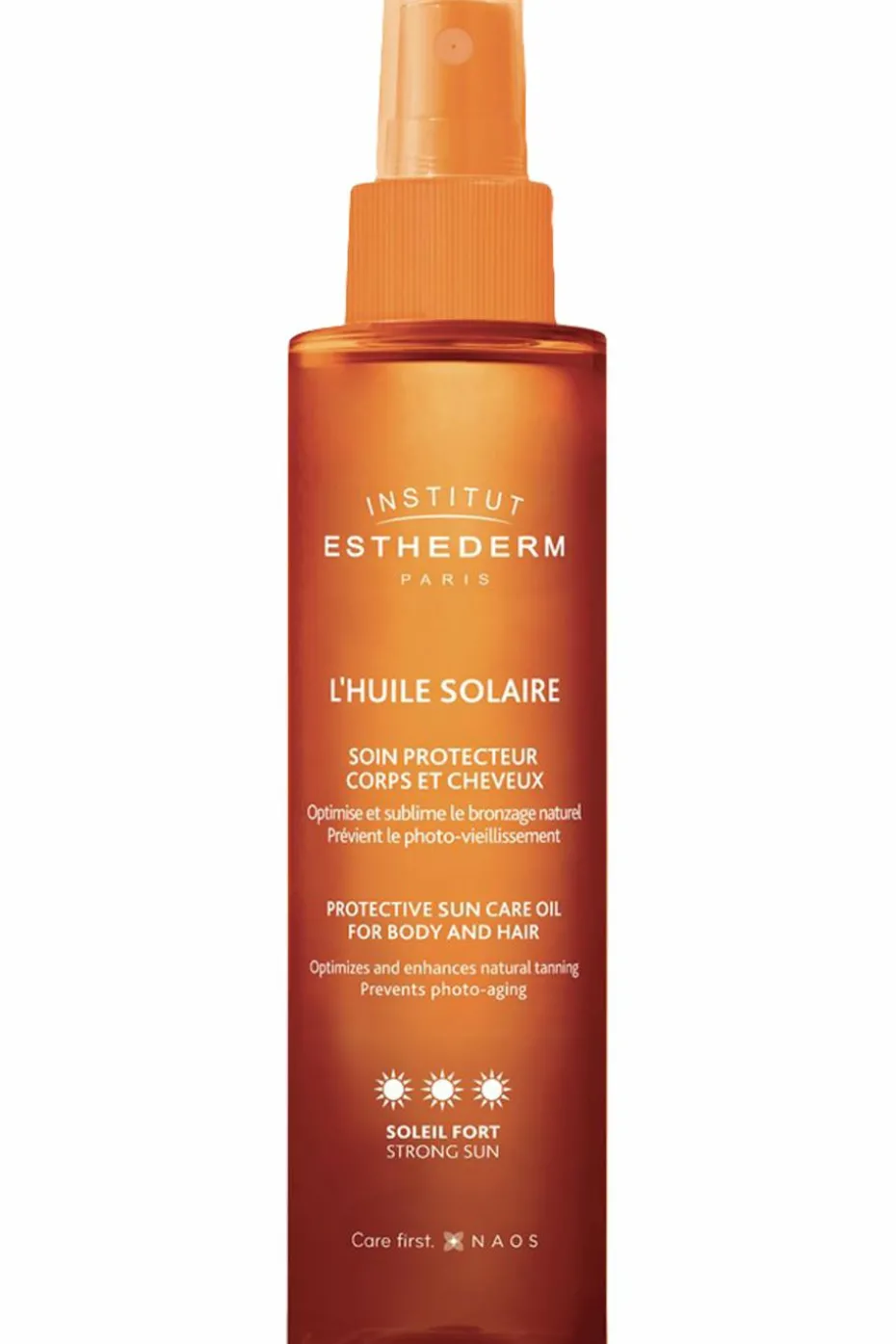 Huile solaire corps et cheveux