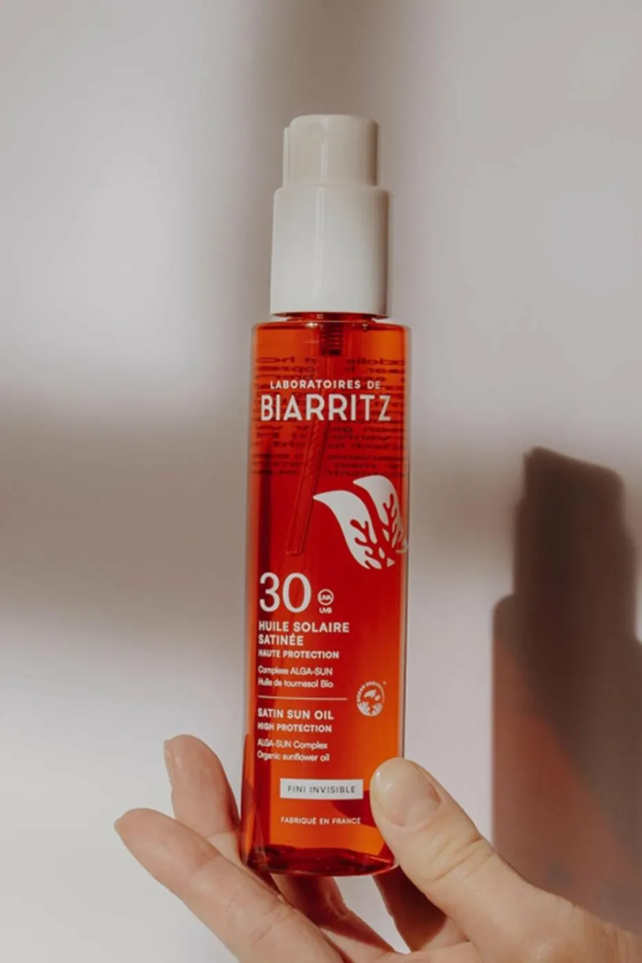 Huile solaire invisible SPF30 visage & corps