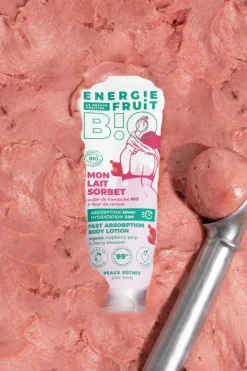 Lait corps fleur de cerisier et pulpe de framboise bio
