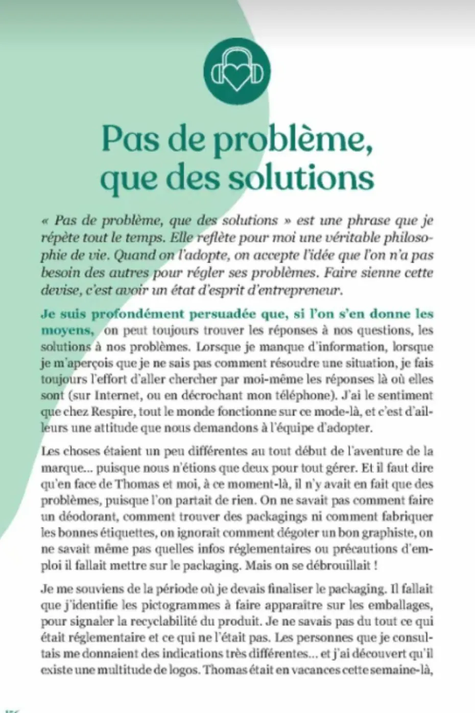 Livre Rêver, oser, se dépasser de Justine Hutteau la fondatrice de Respire