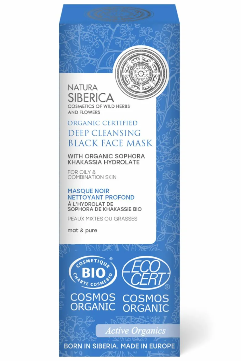 Masque à l’argile visage bio nettoyant profond au Sophora de Khakassie