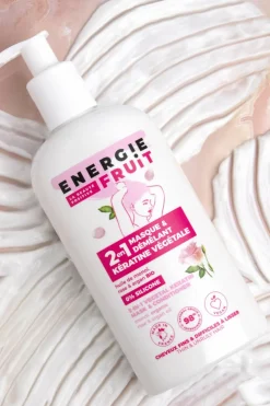 Masque cheveux 2-en 1 au monoï rose et argan bio