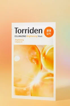 Masque en tissu éclaircissant à la vitamine C