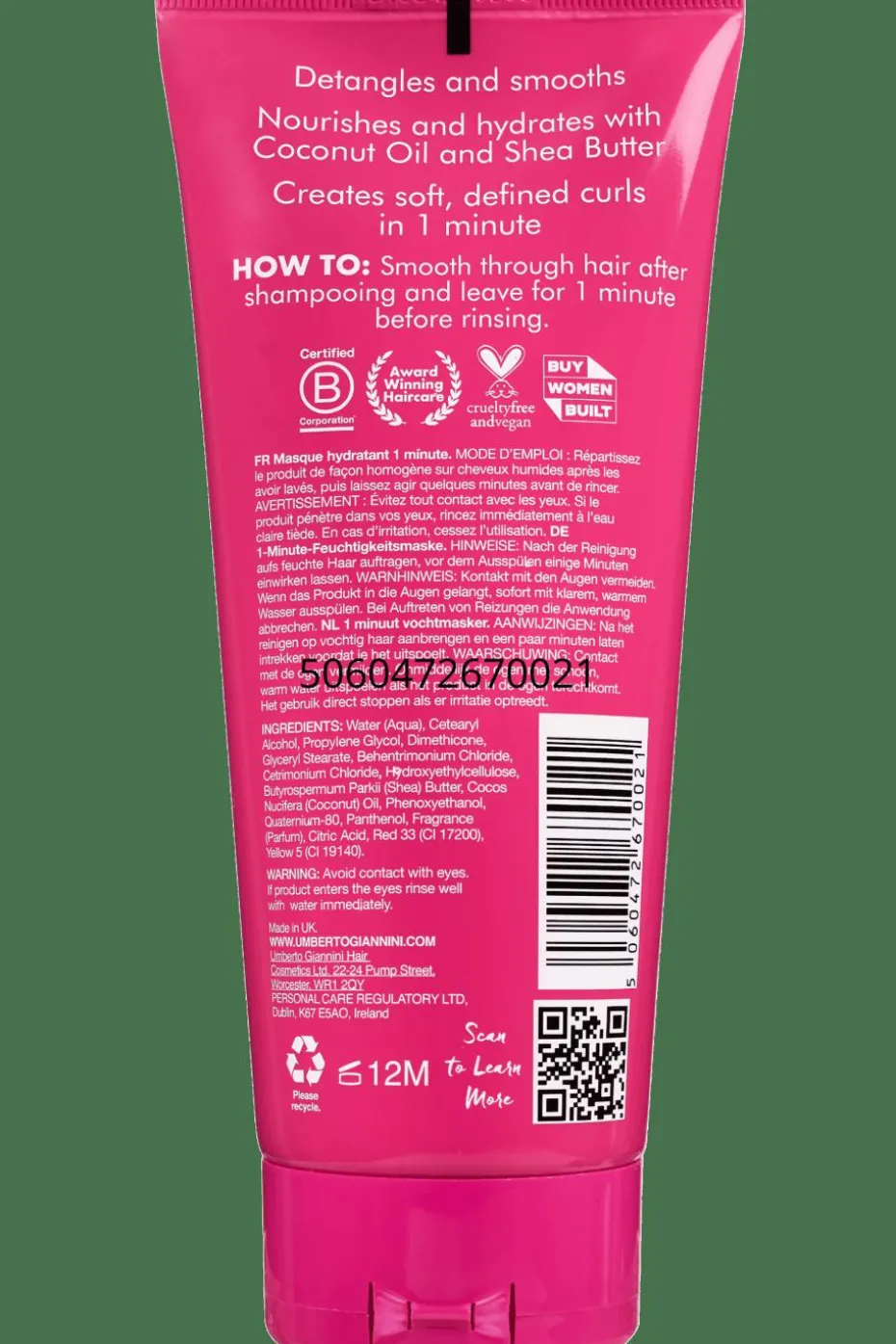 Masque hydratant 1 minute