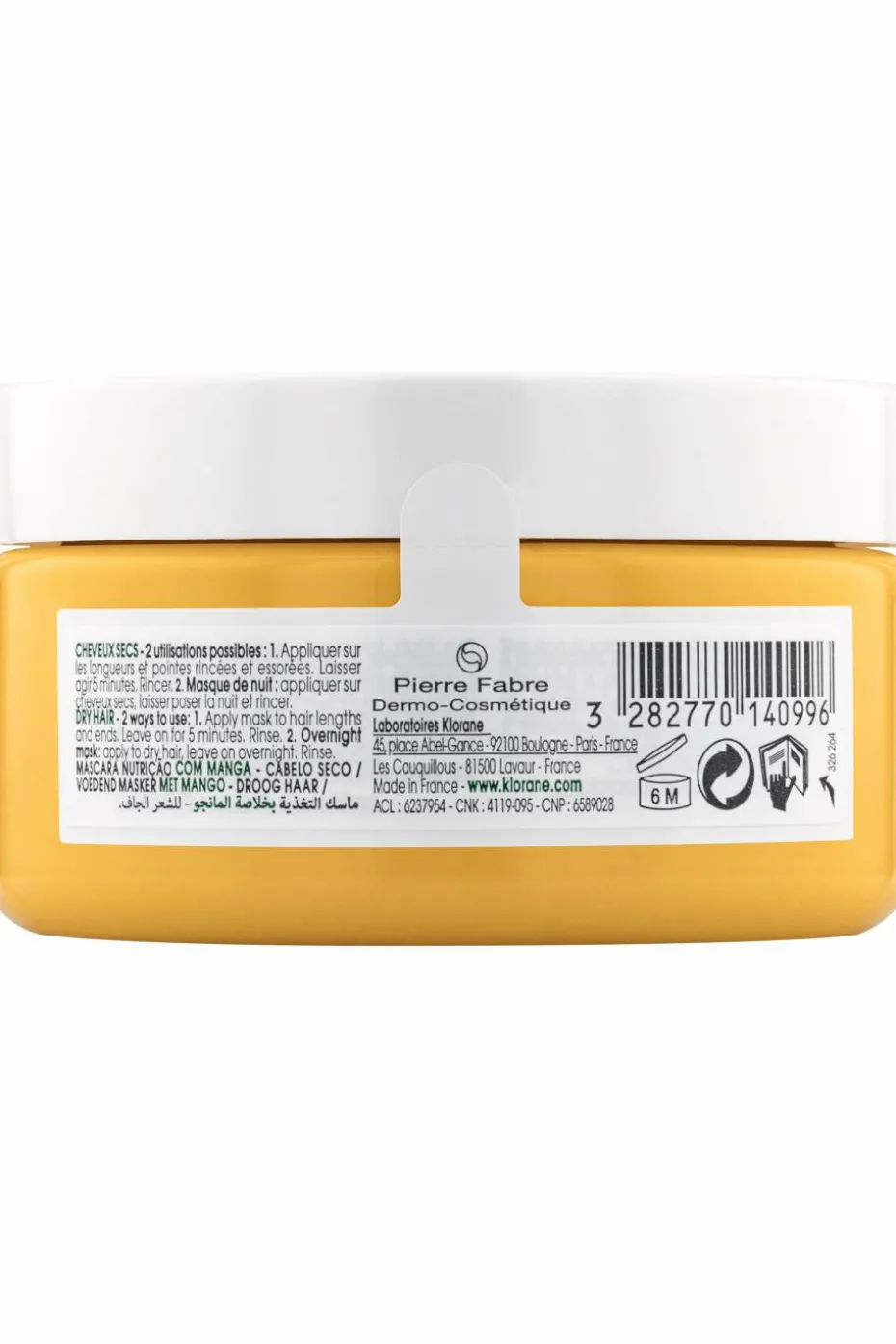 Masque nutrition à la mangue pour cheveux secs