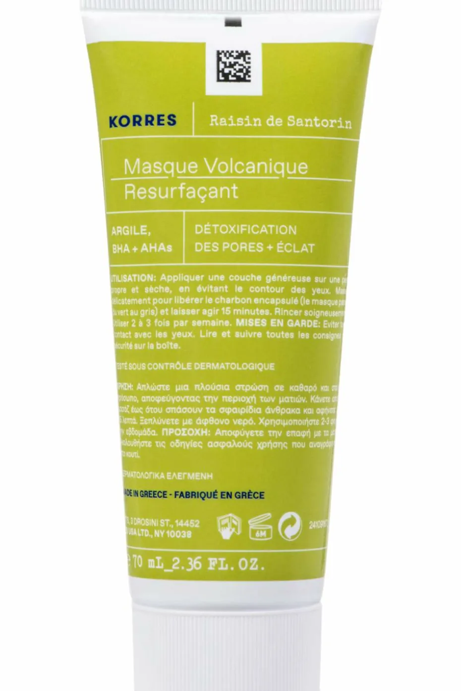 Masque volcanique purifiant