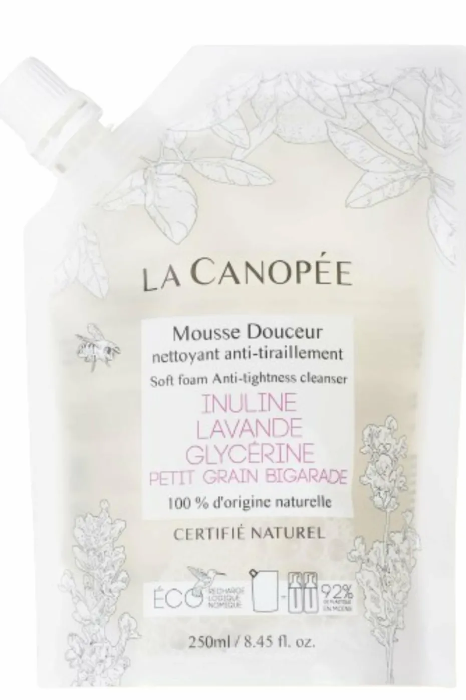 Mousse douceur nettoyant anti-tiraillement rechargeable