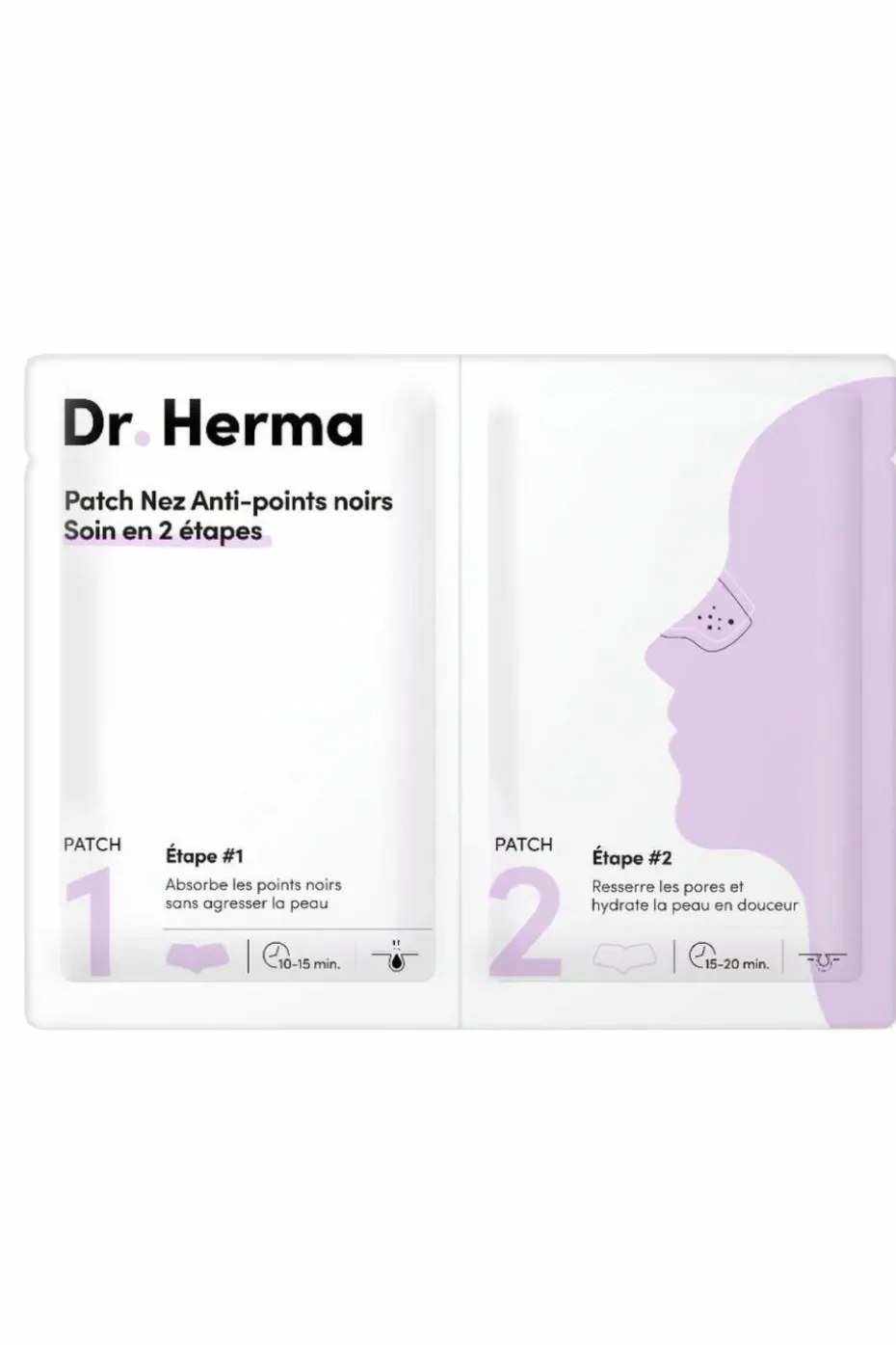 Patch nez anti-points noirs soin en 2 étapes