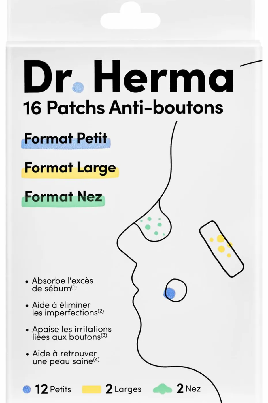 Patchs anti-boutons 3 formats x 16