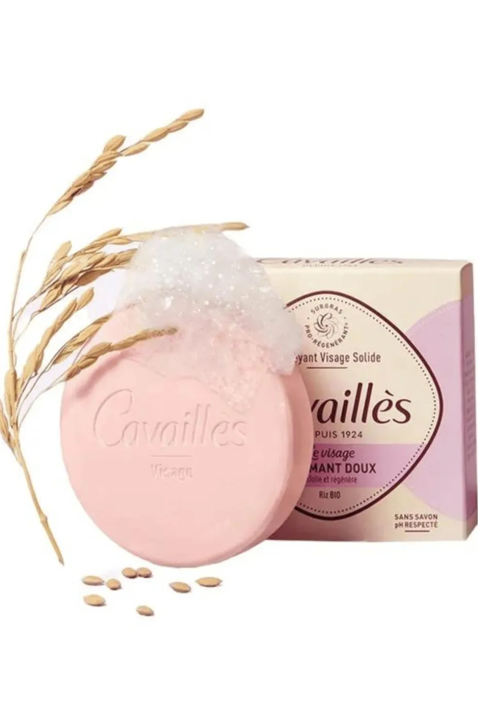 Savon solide gommant doux pour le visage