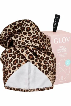 Serviette pour cheveux léopard