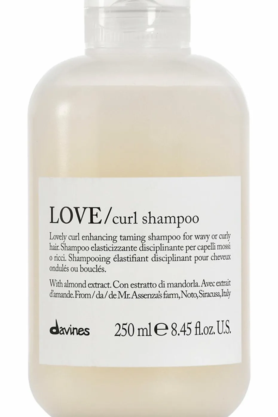 Shampoing disciplinant rechargeable pour cheveux ondulés et bouclés Love Curl