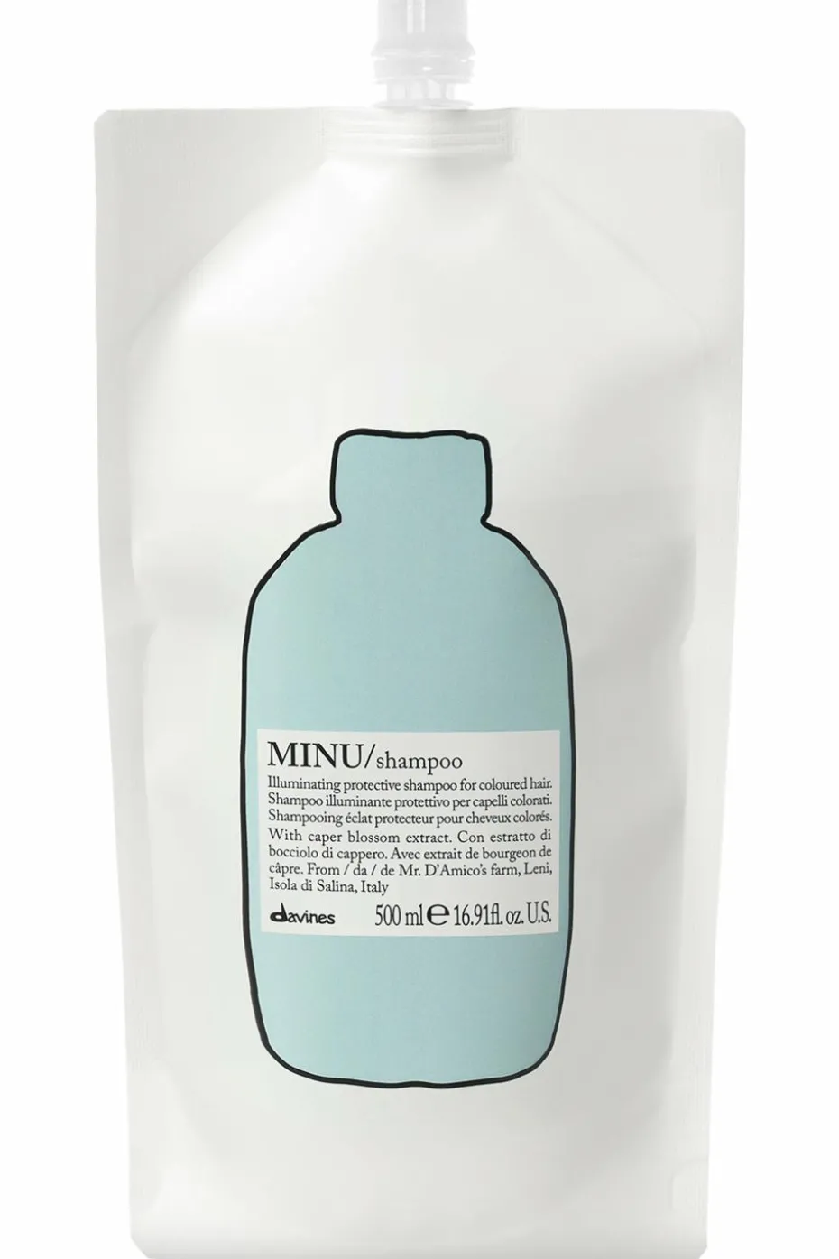 Shampoing rechargeable pour cheveux colorés Minu