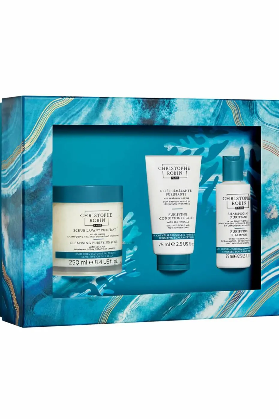 Shampoing scrub lavant purifiant au sel marin