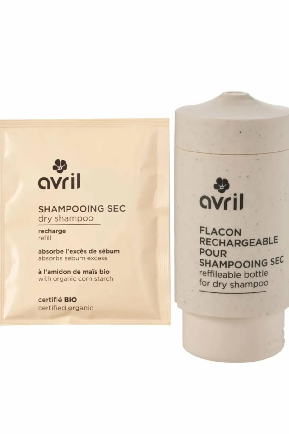 Shampoing sec en poudre rechargeable
