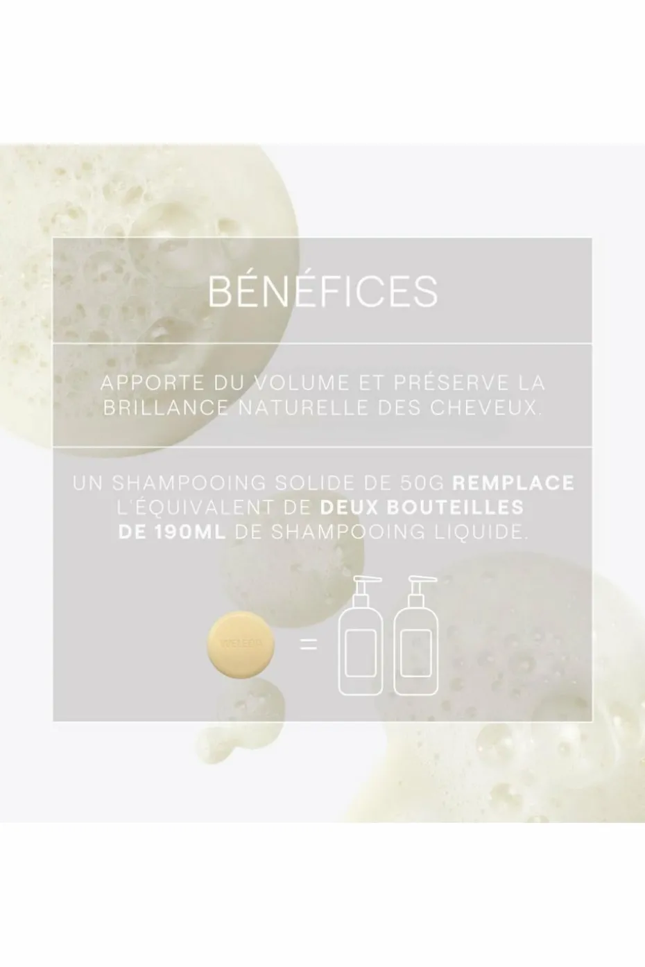 Shampooing solide volume & brillance