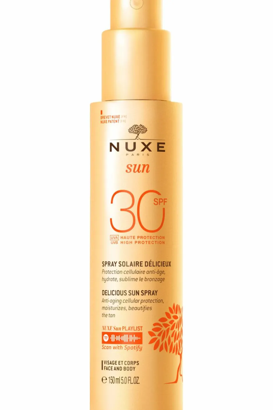 Spray fondant visage et corps haute protection SPF30 Nuxe Sun