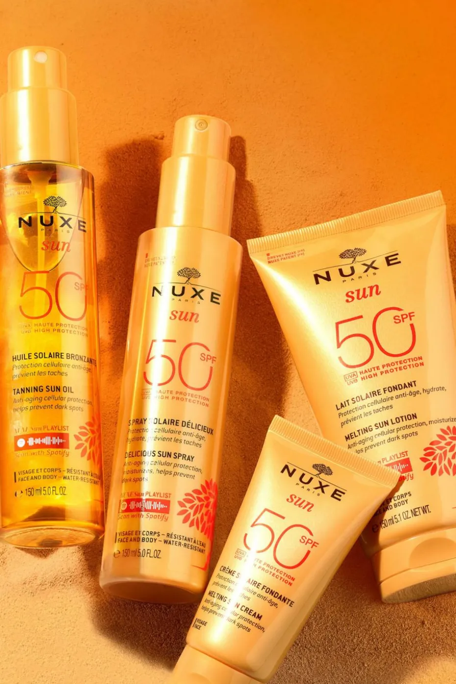 Spray fondant visage et corps haute protection SPF50 Nuxe Sun