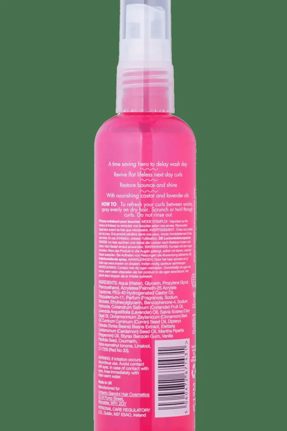 Spray rafraîchissant boucles