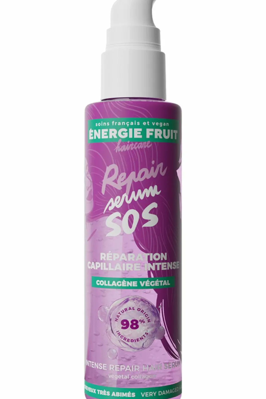Sérum SOS pour cheveux abimés au collagène végétal