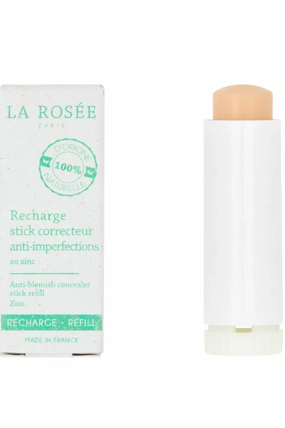 Stick correcteur teinté anti-imperfections au zinc rechargeable
