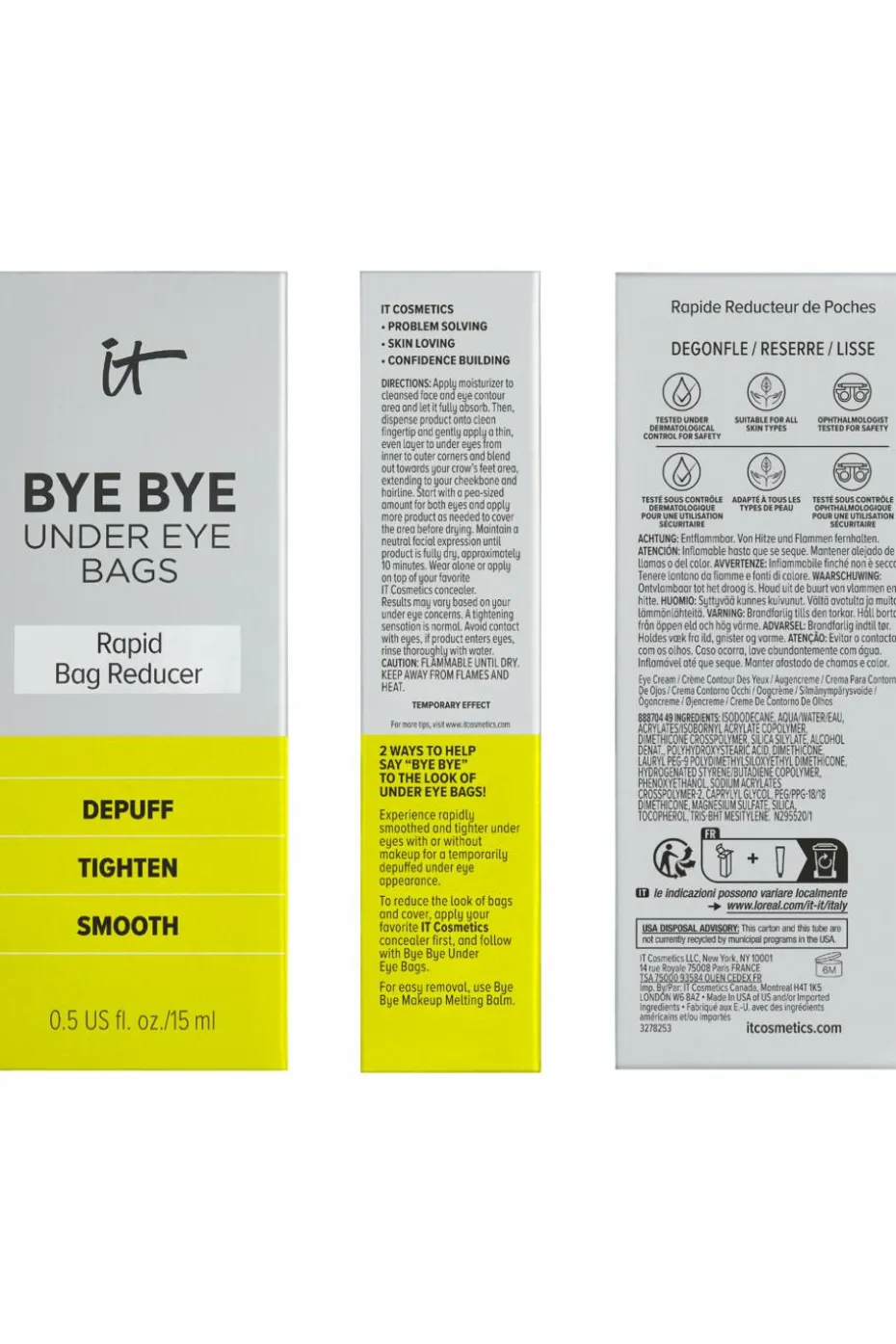 Traitement pour les poches Bye Bye Under Eye Bags